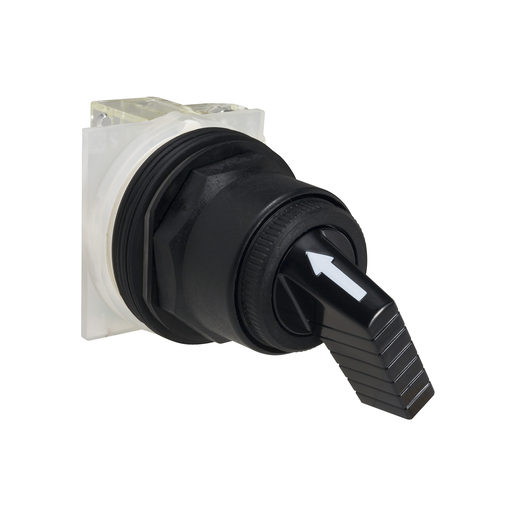 Product image for Square D 9001SKS25B 30 mm 2-Position Black Momentary/Maintained Knob Non-Illuminated Selector Switch Operator