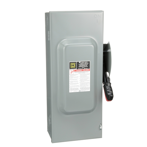 Product image for Square D H363 600 VAC 100 Amp 3-Pole Class H/J/K/L/R Fusible Heavy Duty Safety Switch