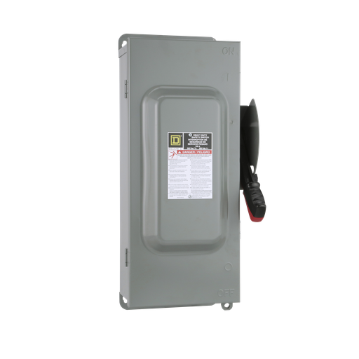 Product image for Square D H223AWK 240 VAC 100 Amp 2-Pole Class H/J/K/L/R Fusible Heavy Duty Safety Switch