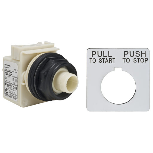 Product image for Square D 9001SKR9P35 30 mm 28 Volt Push Button SK Plus Options