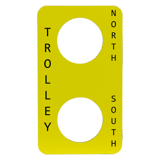 Product image for Square D 9001SKN204 Trolley North-South Pendant Station Legend Plate