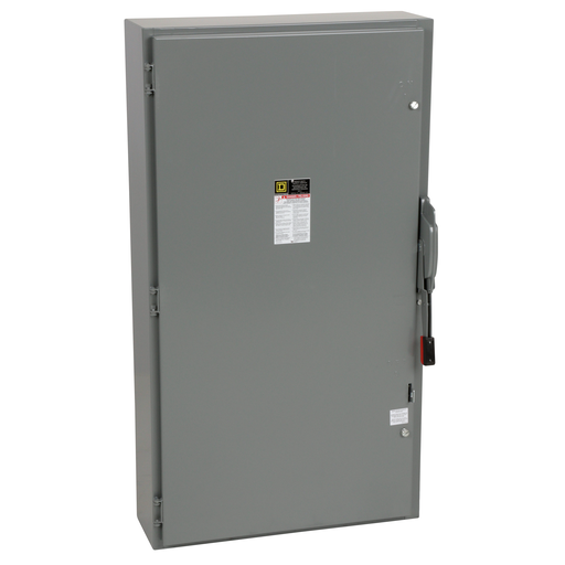 H366 - Safety switch, heavy duty, fusible, 600A, 3 wire, 3 pole, 500hp, 600VAC/DC, NEMA 1
