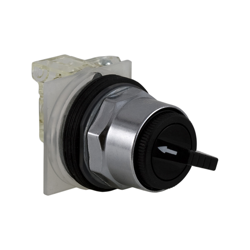 Product image for Square D 9001KS42BH37 30 mm 10 Amp 600 VAC/VDC 1NO 1NC 3-Position Round Knob Non-Illuminated Selector Switch