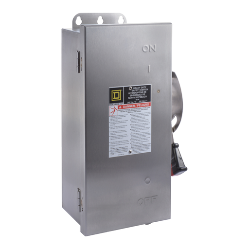 Product image for Square D H222NDS 240 VAC 60 Amp 2-Pole Class H/J/K/L/R Fusible Heavy Duty Safety Switch