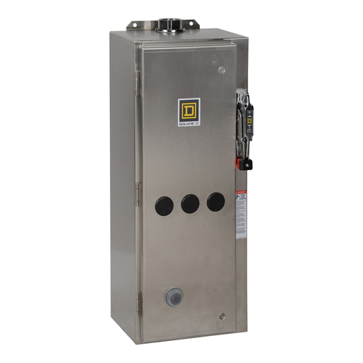 Product image for Square D 8539SDG3V02S 110/120 VAC 45 Amp 7.5 Hp 3-Pole Full Voltage Non-Reversing Combination Starter