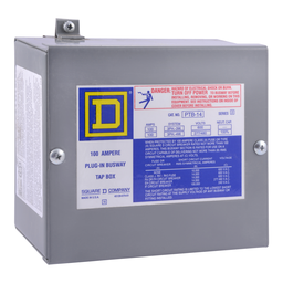 Square D PTB14 600 Volt 100 Amp 3-Phase 4-Wire Busway Plug-In Cable Tap Box