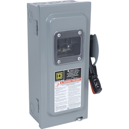 Square D HU361VW 600 VAC 30 Amp 3-Pole Non-Fusible Heavy Duty Safety Switch