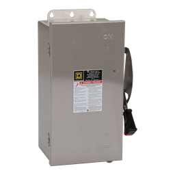 Square D HU362DSEI 600 VAC 60 Amp 3-Pole Non-Fusible Heavy Duty Safety Switch