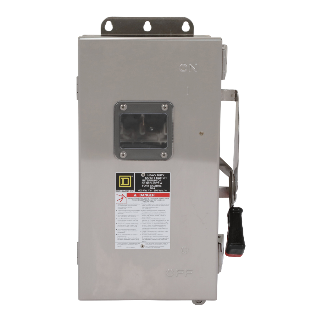 Square D CHU362DS 600 VAC/VDC 60 Amp 60 Hp 3-Pole NEMA 4/4X