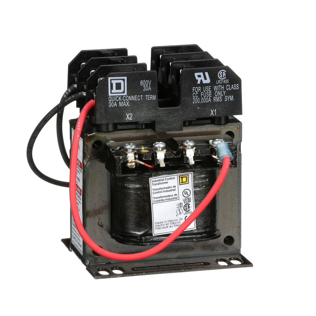 Mayer-DDS-Transformer, Type TF, industrial control, 1 phase, 75VA, 120/240 VAC primary / 24 VAC secondary, 50/60 Hz, 55 °C rise-1