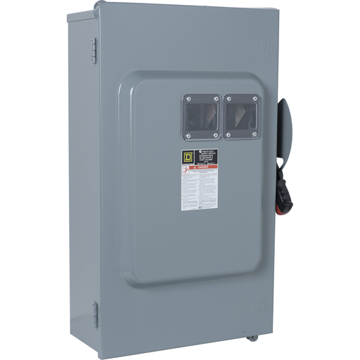 Square D CH364AWK 600 VAC/VDC 200 Amp 150 Hp 3-Pole NEMA 3R/12 Fusible Heavy Duty Safety Switch Product image for Square D CH364AWK 600 VAC/VDC 200 Amp 150 Hp 3-Pole NEMA 3R/12 Fusible Heavy Duty Safety Switch