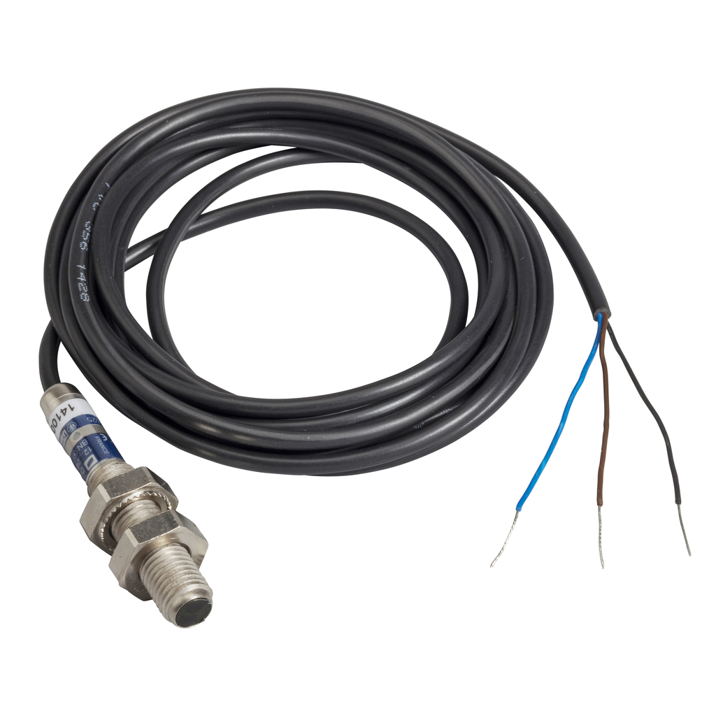 Product image for TES XUAH0214 Photoelectric sensors XU, XUA, thru beam, Sn 2 m, 12...24 VDC, cable 2 m