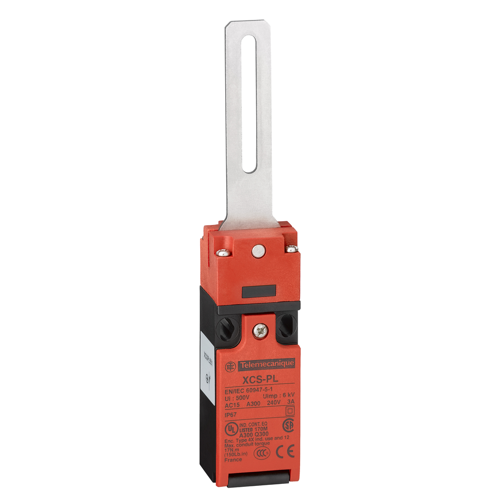 Product image for TES XCSPL751 Guard switch, TES Safety switches XCS, XCSPL, straight lever, centred, 2NC, Pg11
