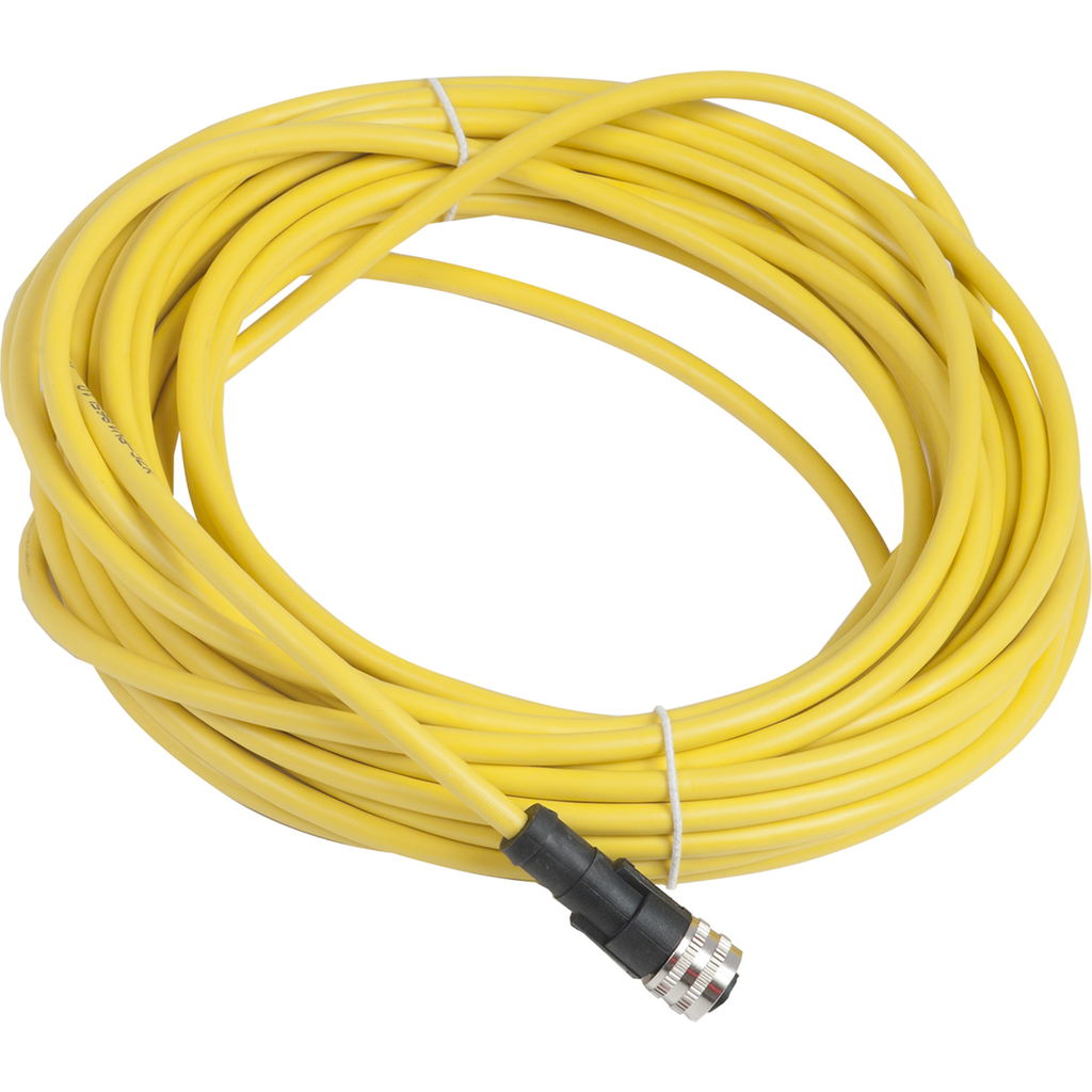 Product image for TES XZCPV1865L10 Pre wired connectors XZ, straight female, 1/2"20 UNF, 3 pins, cable PVC 10 m