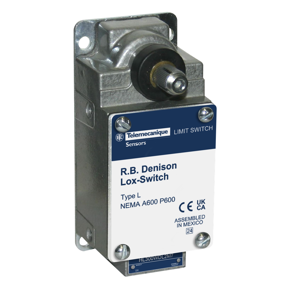Product image for TES L300WS2M1 Limit switch, L100/300, L300 foundry 2 contacts, spring return, CW, 1/2" NPT