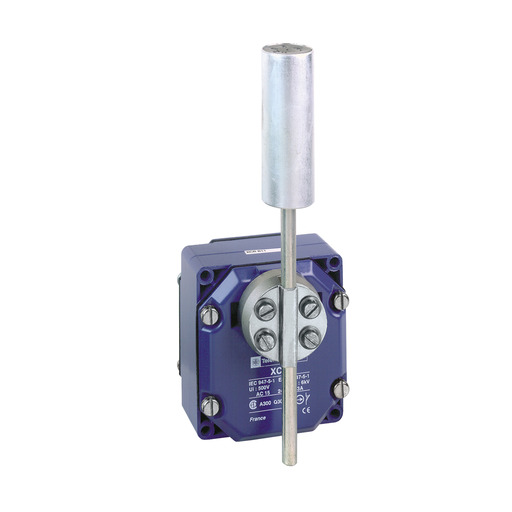 Product image for TES XCRT115 Limit switch, Limit switches XC Standard, XCRT, metal enclosure zinc plated steel roller with lever, 2C/O