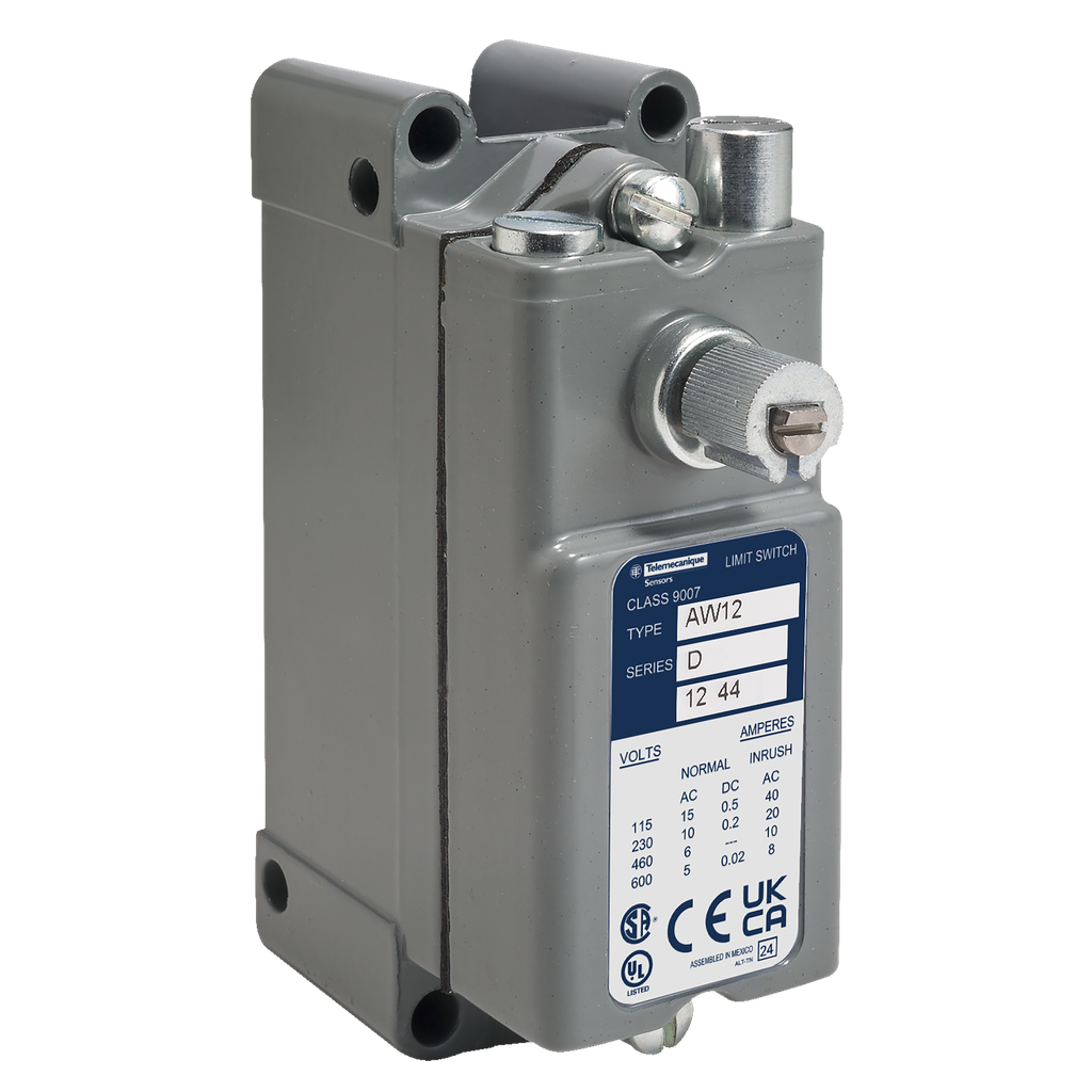 Product image for TES Sensors 9007AW12 Limit switch, 9007, 600 VAC 15amp aw +options