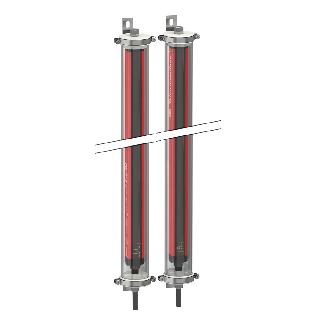 Product image for TES XUSL4E14F061NWC Safety light curtain type 4, TES Safety light curtains XUSL, XUSL Finger IP69K w/o Heating, Std Sensing Range, Hp = 610 mm, R=14 mm
