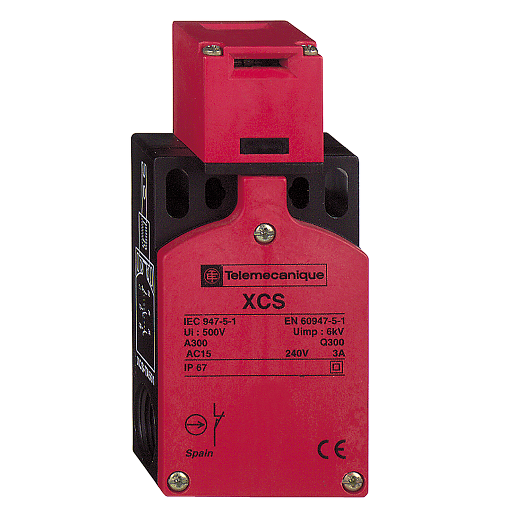 Product image for TES XCSTA591 Safety switch, TES Safety switches XCS, plastic XCSTA, 1 NC + 2 NO, slow break, 1 entry tapped Pg 11