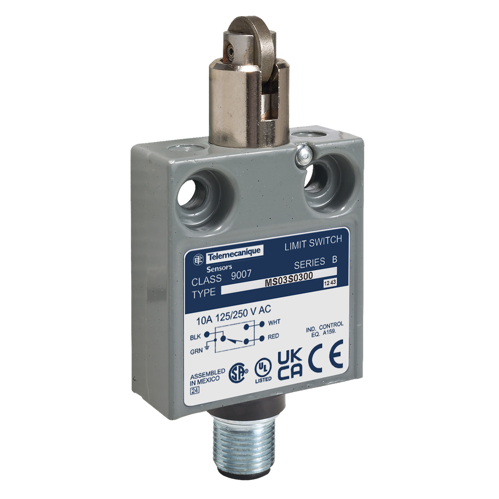 Product image for TES Sensors 9007MS03S0410 Limit switch, 9007, 240 VAC 10amp ms +options