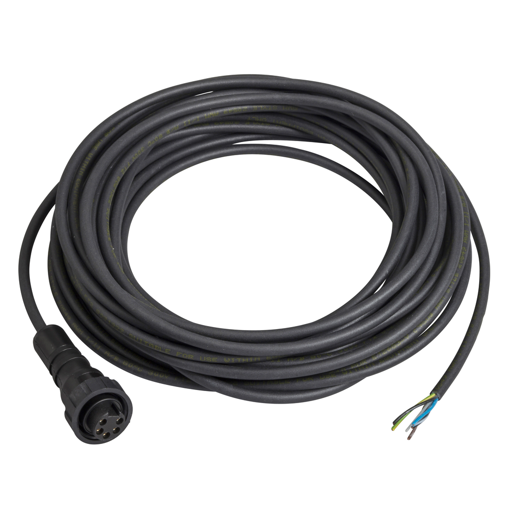 Product image for TES XZCP1764L5 female, 7/8' 16UN, 5-pin, straight prewired connector - cable 5 m