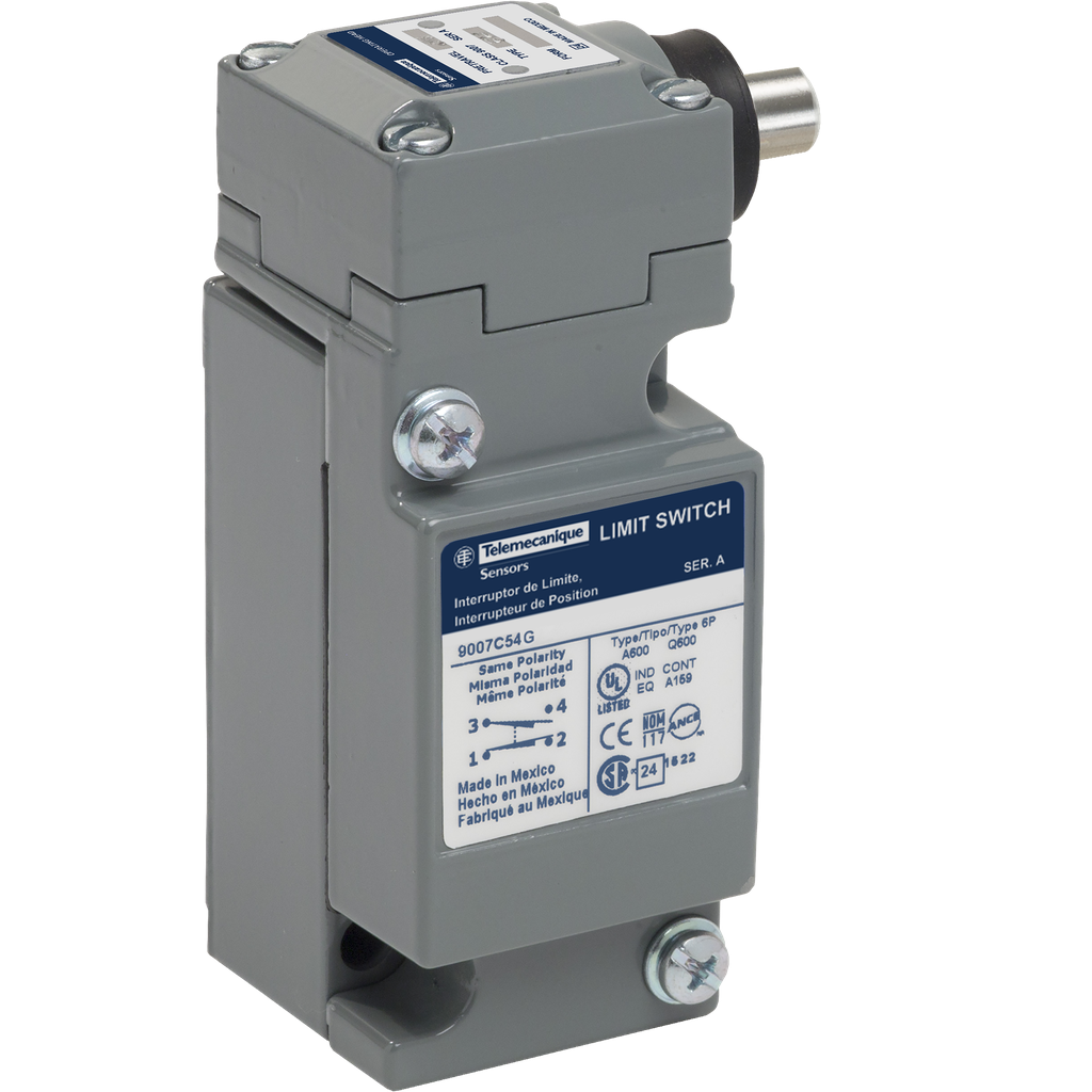 Product image for TES 9007C54G Limit switch, 9007, 600 V 10amp c +options