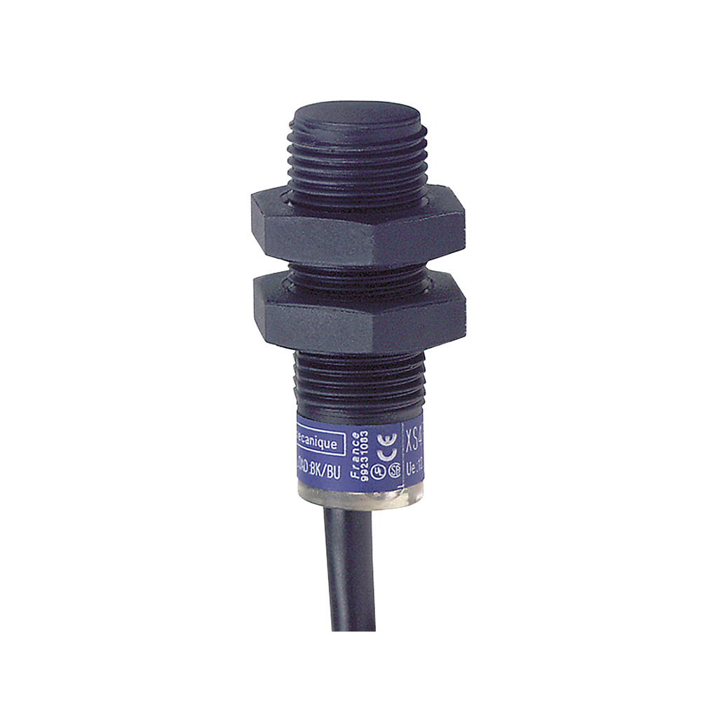 Product image for TES XS4P12PA340 Inductive proximity sensors XS, inductive sensor XS4 M12, L35mm, PPS, Sn4mm, 12...24 VDC, cable 2 m
