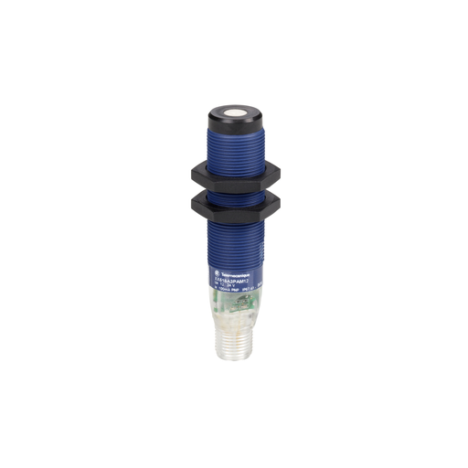 Product image for TES VM18PNOQ Hyde Park, ultrasonic sensor cylindrical M18, Sn508mm, NO, 12...24 VDC, M12