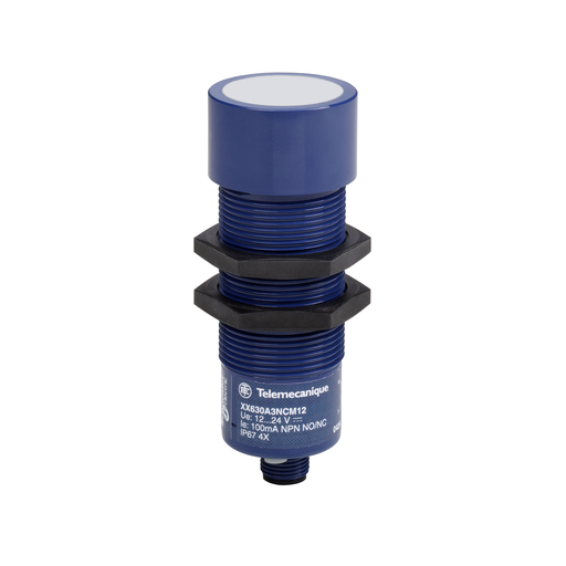 Product image for TES XX630A2PC000M12 Ultrasonic sensors XX, ultrasonic sensor cylindrical M30, 2 m, 12 TO 24 V