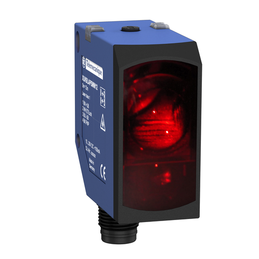 Product image for TES XUK9LAPSMM12 Photoelectric sensors XU, photo electric laser sensor, XUK, polarised reflex, Sn 14 m, 10...30 VDC, M12