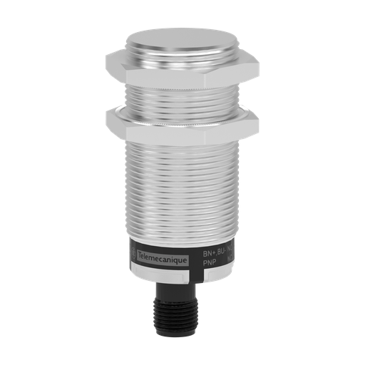 Product image for TES XT530B1PCM12 TES Capacitive proximity sensors XT, M30, brass, 4-wire, Sn 10 mm, 24 V DC, 1 NC + 1 NO