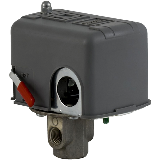 Product image for TES 9013FHG2J27M1XZ22 Square-D Pumptrol, air compressor switch 9013FH, fixed differential, Off at 100 PSI, low hp