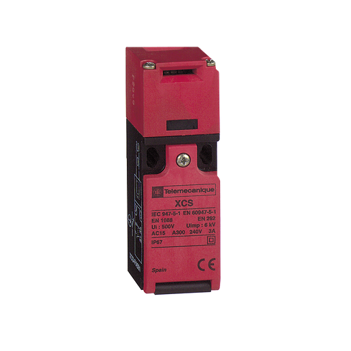Product image for TES XCSPA791 Safety switch, TES Safety switches XCS, plastic XCSPA, 1 NC + 1 NC, slow break, 1 entry tapped Pg 11