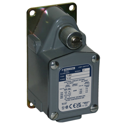 Product image for TES 9007TUB4 Limit switch, 9007, 600 VAC 12amp t +options