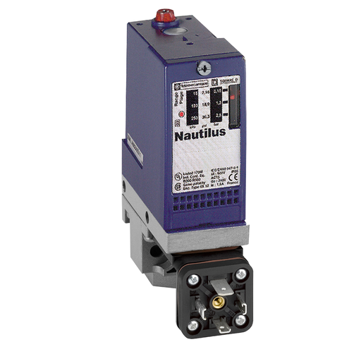 Product image for TES XMLA300D2C11 pressure switch XMLA 300 bar - fixed scale 1 threshold - 1 C/O