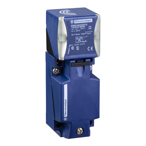 Product image for TES XS9C4A2A2G13 Inductive proximity sensors XS, inductive sensor XS9 40x40x117, PBT, Sn25 mm, 12...24 VDC, terminals