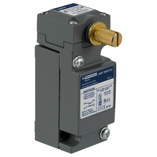 Product image for TES 9007C54CS9 Limit switch, 9007, 9007C 1 NO/NC, rotary head, CW+CCW, maintained