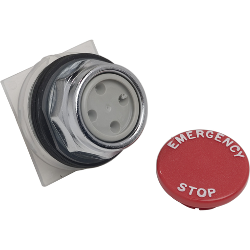 Product image for Square D 9001KR4R05 30 mm Red Body Metal Bezel Momentary Mushroom Round Non-Illuminated Push Button Operator