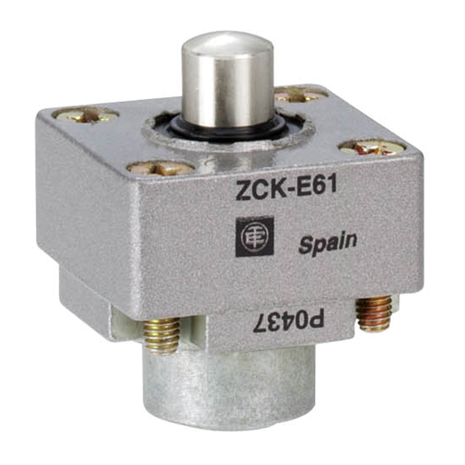 TES ZCKE61 Limit switch head, Limit switches XC Standard, ZCKE, metal end plunger Product image for TES ZCKE61 Limit switch head, Limit switches XC Standard, ZCKE, metal end plunger