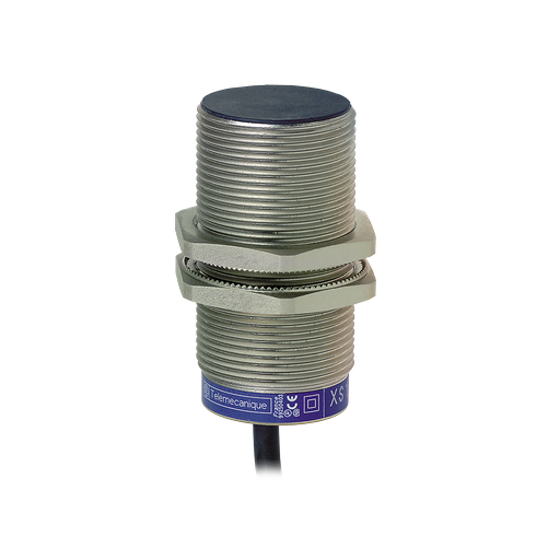 Mayer-DDS-inductive sensor, XS6, M30, L62 mm, brass, sensing 15 mm, 24 to 240 VAC/DC, 2 meter cable-1