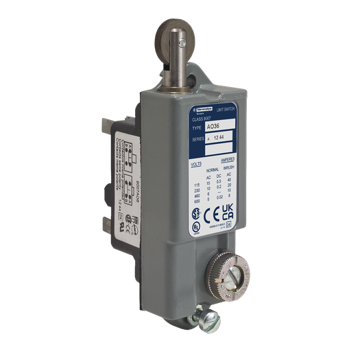 Product image for TES Sensors 9007AO36 Limit switch, 9007, 600 VAC 15amp ao +options