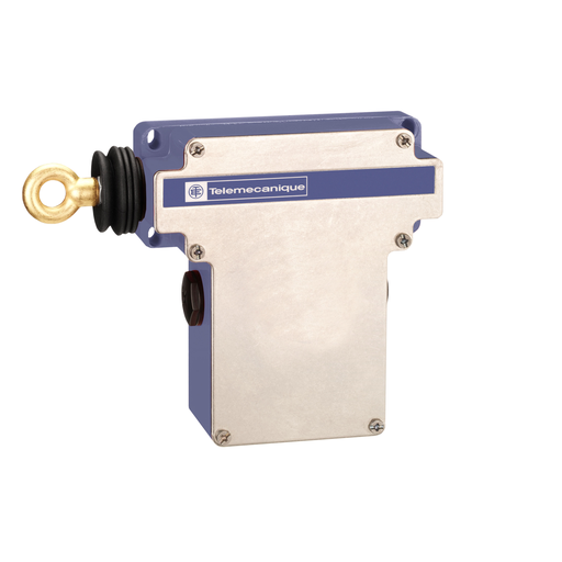 Product image for TES XY2CE4A010H7 Latching emergency stop rope pull switch, TES rope pull switches XY2C, cable XY2CE, 300 V AC, 10 A