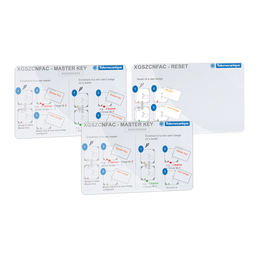 TES XGSZCNFAC Electronic tag, Radio frequency identification XG, set of badges for setup of the standalone reader Product image for TES XGSZCNFAC Electronic tag, Radio frequency identification XG, set of badges for setup of the standalone reader