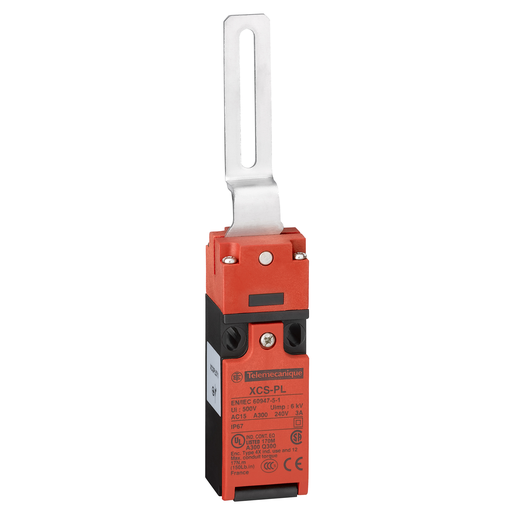 Product image for TES XCSPL781 Guard switch, TES Safety switches XCS, XCSPL, elbowed flush lever, centred, 2NC, Pg11