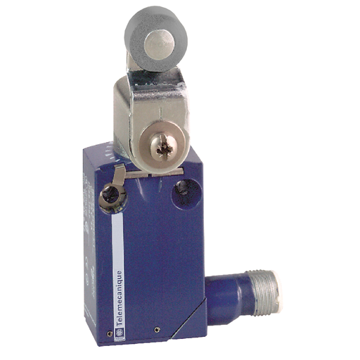 Product image for TES XCMD2116M12 Limit switch, Limit switches XC Standard, XCMD, steel roller lever, 1C/O, snap, M12
