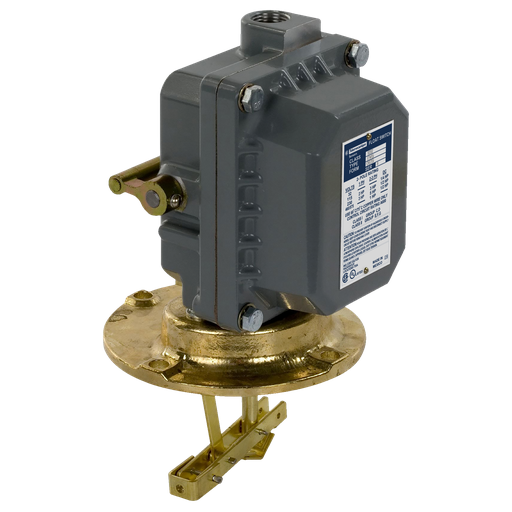 Product image for TES 9037ER9 Float switch, Square-D Pumptrol, closed tank, NEMA 7/9, flange mounted, 2 NC DPST DB contacts