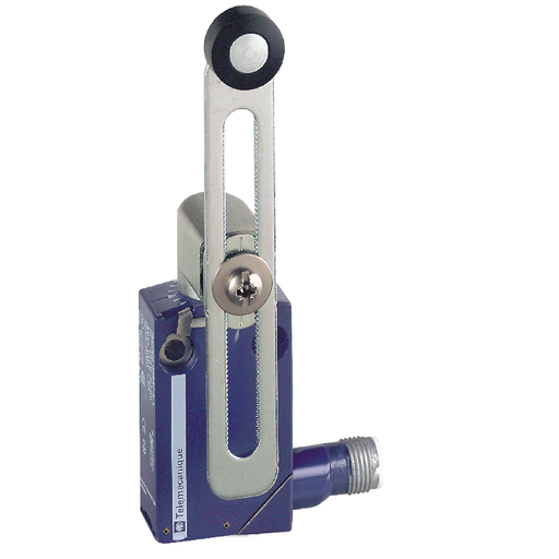 Product image for TES XCMD2145M12 Limit switch, Limit switches XC Standard, XCMD, thermoplastic plastic roller lever var.length, 1C/O, snap, M12