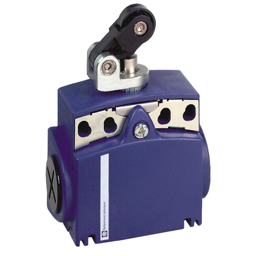 Product image for TES XCKT2121G11 Limit switch, Limit switches XC Standard, XCKT, thermoplastic plastic roller lever plung. Hor, 1NC+1 NO, snap, Pg11