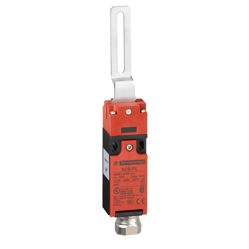 Product image for TES XCSPL583 Guard switch, TES Safety switches XCS, XCSPL, elbowed flush lever, centred, 1NC+1 NO -1/2"NPT