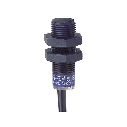 Product image for TES XS4P12PA340 Inductive proximity sensors XS, inductive sensor XS4 M12, L35mm, PPS, Sn4mm, 12...24 VDC, cable 2 m